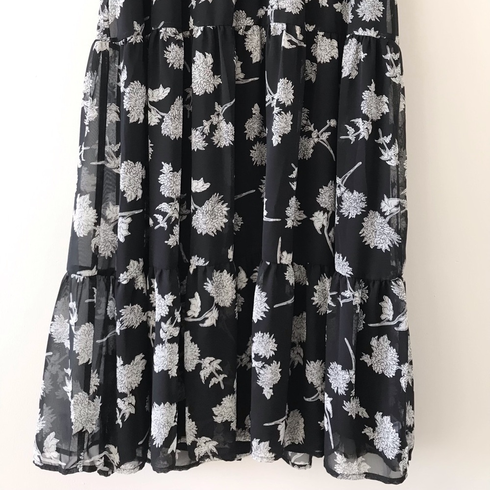 Lulus Floral Dressed Up Black Floral Print Midi Dress - Picture 9 of 16